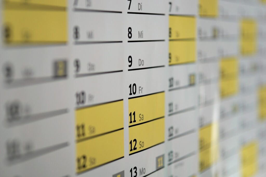 calendar dates schedule days 1990453