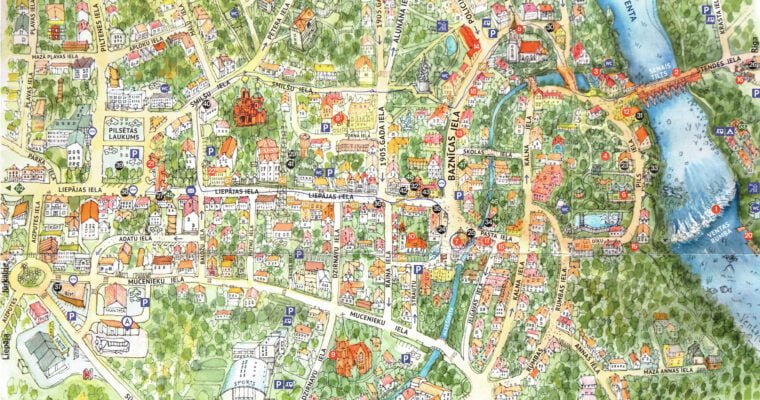 Un plano turístico con mucho arte