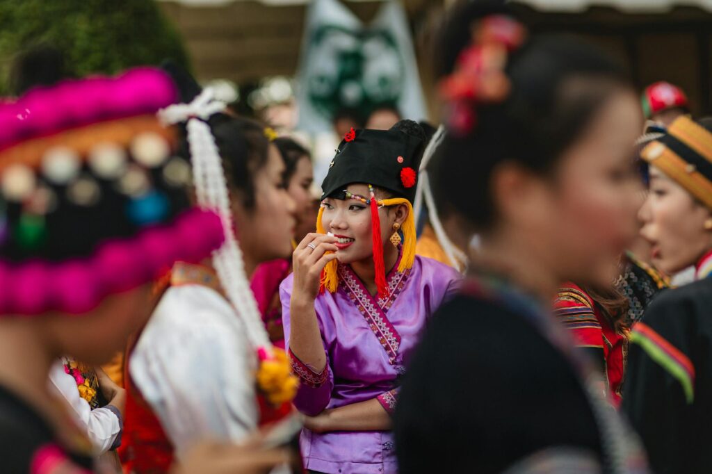 vibrant asian festival in vientiane laos